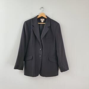 Jennifer Moore Vintage Classic Black Wool Blazer 16